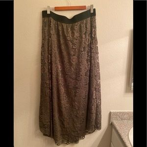 Max army green lace skirt from Lularoe 2x